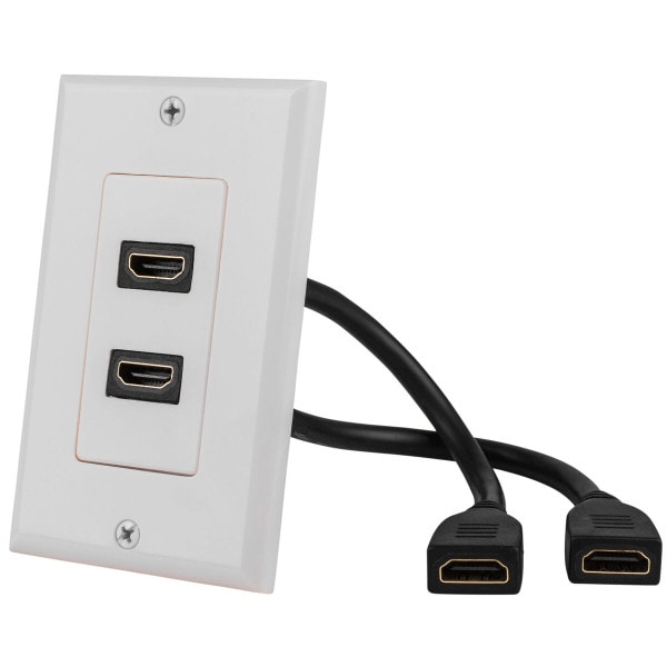 Main product image for DataComm 20-4505-WH Standard Wall Plate with 2 HDMI 261-573